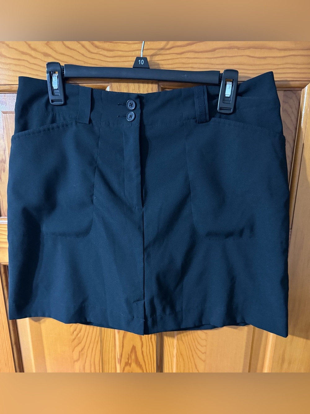 Nike Women's Black Tailored Golf Skort with Button Front